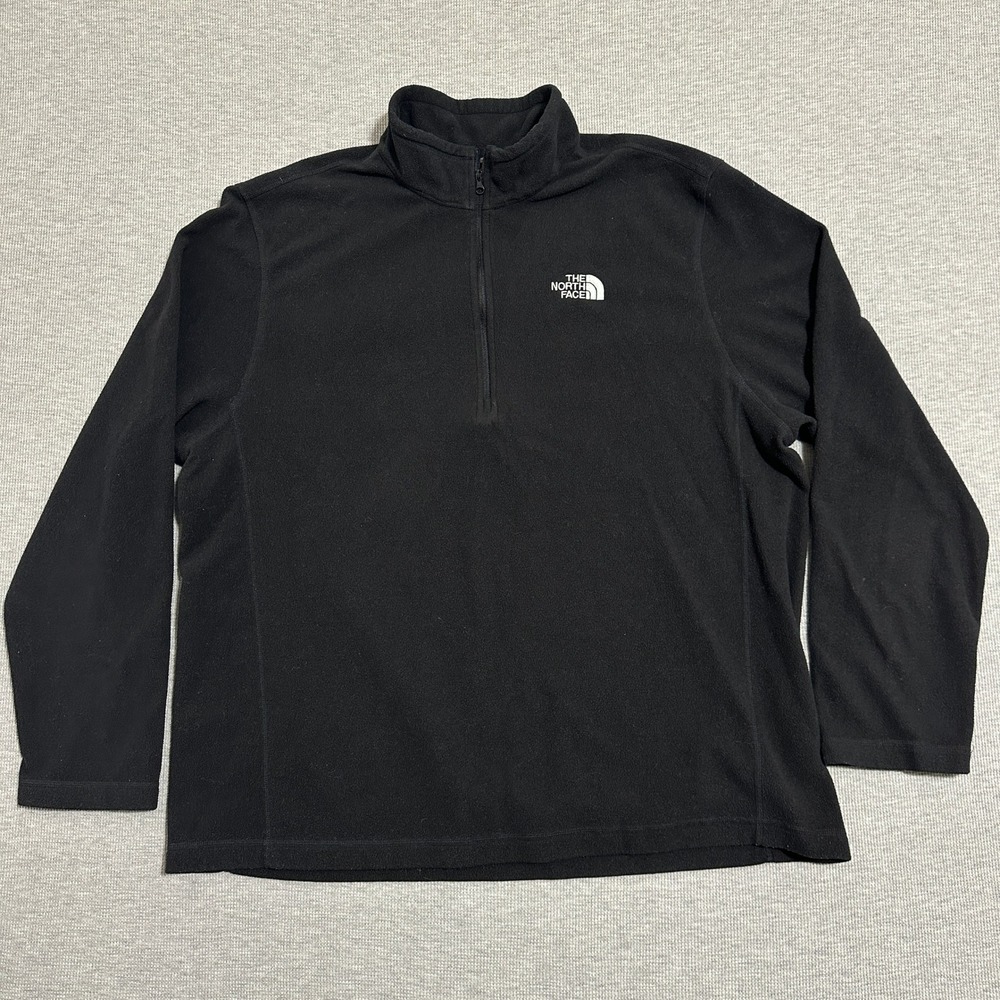 The North Face Mens XL Black Quarter Zip Fleece Pullover C744JK3 S18 Regular Fit